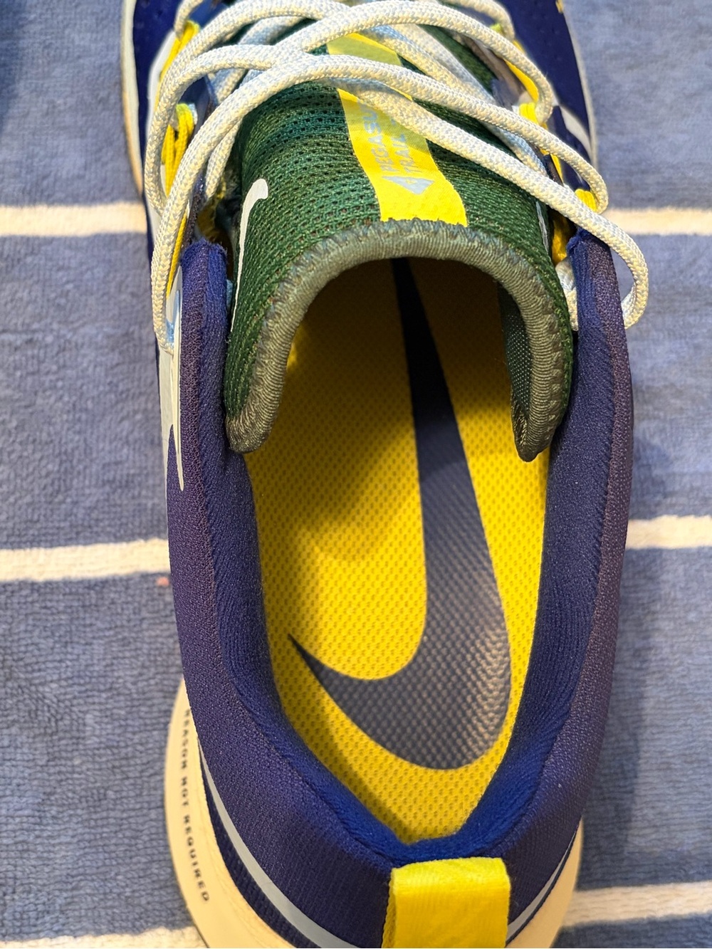 Nike React Pegasus Trail 4 Men’s Size 10 Blue Yellow DJ6158-400 - Picture 12 of 16